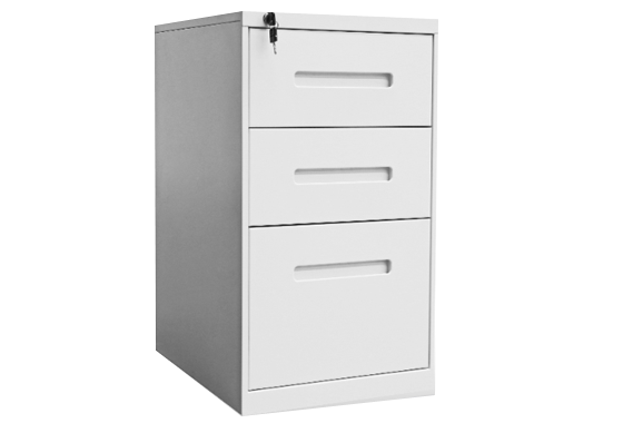 Three draw movable cabinet